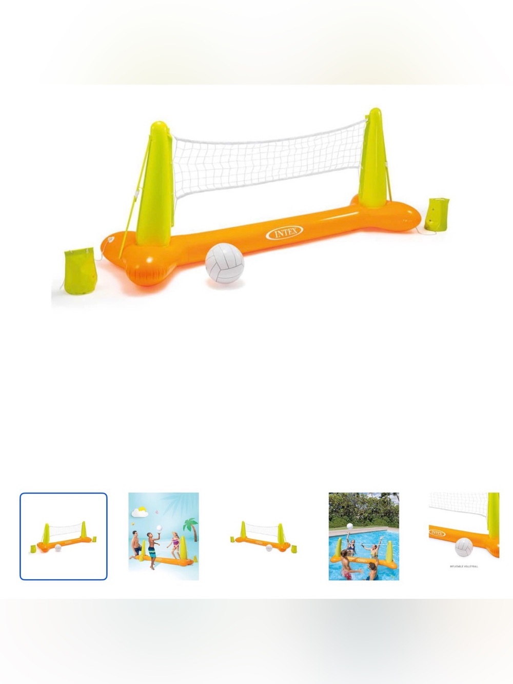 Intex Pool Volleyball Game Set Inflatable Net & Ball NWT
